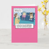 Carte Odeur de chien ou de grand-mère amusante Anniversa (Fleur jaune)