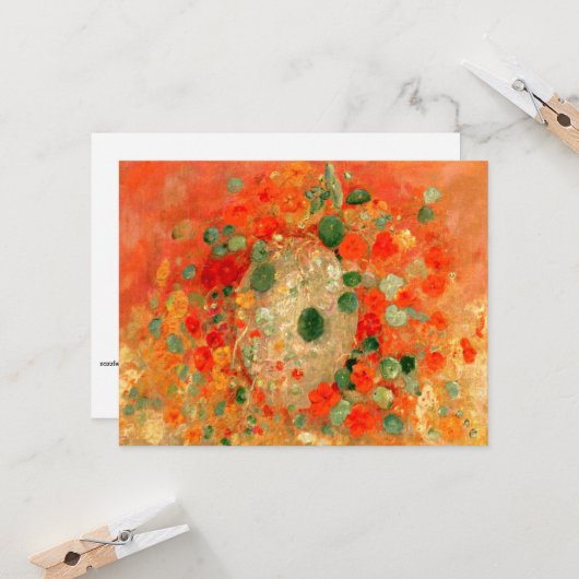 Carte Odilon Redon - Nasturtiums, (Devant/Arrière en situation)