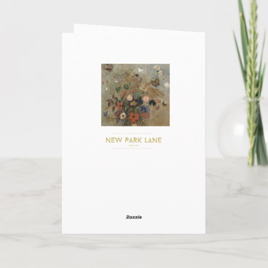 Carte Odilon Redon, Nature morte avec des fleurs, Fête d (Dos)