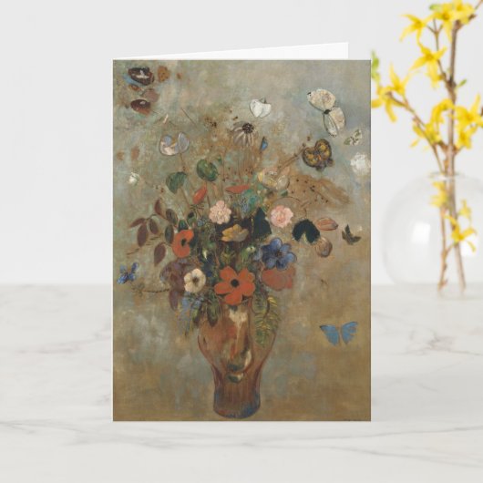 Carte Odilon Redon, Nature morte avec des fleurs, Fête d (Fleur jaune)
