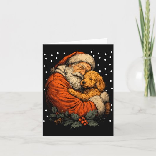 Carte Odle Dog And Santa Claus Winter Season Christmas A (Devant)