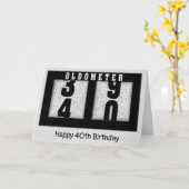 Carte Odomètre du 40e anniversaire (Fleur jaune)