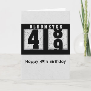 Carte Odomètre noir pour 49e Humour d'anniversaire