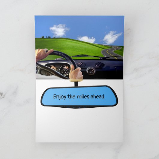 Carte Odomètre noir pour 66e anniversaire (Intérieur)