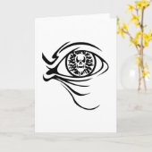 Carte oeil crâne (Fleur jaune)