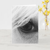 Carte Oeil de cheval en noir et blanc (Fleur jaune)