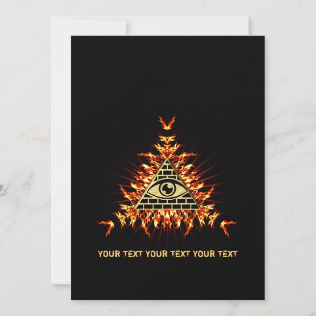 Carte OEil de Dieu, pyramide, Providence (Devant)