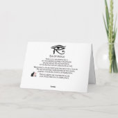 Carte OEil de Horus (Dos)