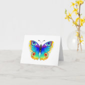 Carte Oeil de paon arc-en-ciel (Fleur jaune)