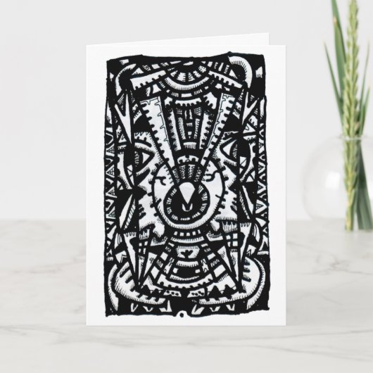 Carte Oeil. Dessin d'encre (Devant)