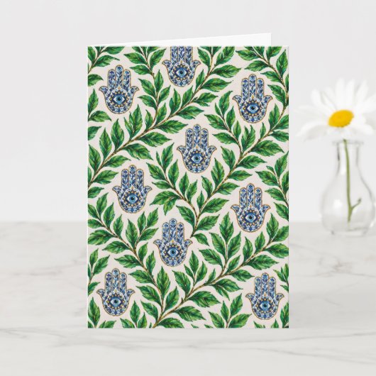 Carte Œil Hamsa Botanique (Petite plante)