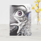 Carte Oeil poisson et main Dream L'art du dessin surréal (Fleur jaune)