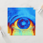 Carte Oeil psychédélique (Devant/Arrière en situation)