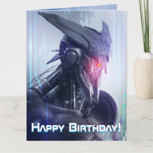 Carte Oeil rouge : Menacer Sci-Fi Dystopian Assasin Droi