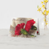 Carte Oeillets rouges à la fête des mères de Brocade (Fleur jaune)