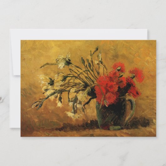 Carte Oeillets rouges et blancs par Vincent van Gogh (Devant)