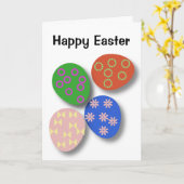 Carte Oeuf coloré (Fleur jaune)