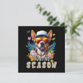Carte Œuf de Pâques Cerf Saison de Chasse (Debout devant)