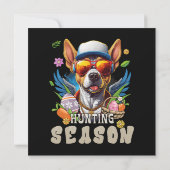 Carte Œuf de Pâques Cerf Saison de Chasse (Dos)