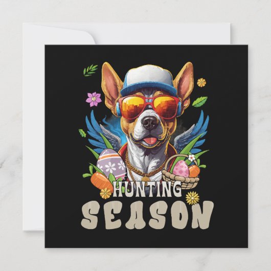 Carte Œuf de Pâques Cerf Saison de Chasse (Devant)