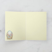 Carte Oeuf de Pâques décoratif personnalisé rayé  (Intérieur)