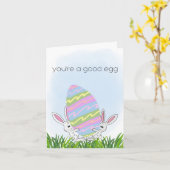 Carte Oeuf de Pâques extra-grand (Fleur jaune)