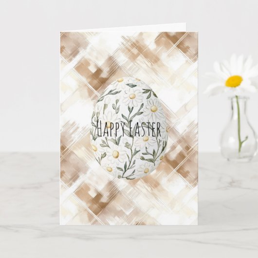 Carte Œuf de Pâques Fleurs de Marguerite (Petite plante)