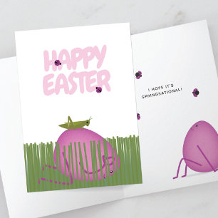 Carte Œuf de Pâques heureux en cachotterie Scène print
