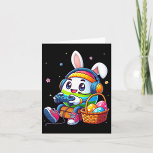 Carte Œuf de Pâques Jouant au Jeu Vidéo Pour les Garçons