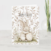 Carte Œuf de Pâques Lapin de Pâques (Devant)