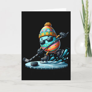 Carte Œuf de Pâques montrant les compétences de hockey Œ