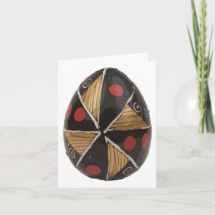 Carte Oeuf de Pâques ukrainien avec Sticker en Motifs Sp
