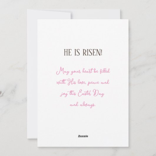 Carte "oeuf doré" de Pâques (Dos)