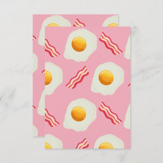 Carte Oeuf frit et Bacon (Devant / Derrière)
