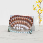 Carte Œufs arc-en-ciel pour poules de races rares (Fleur jaune)