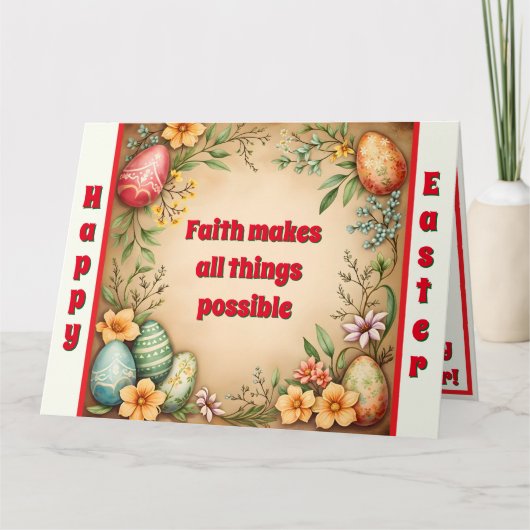 Carte Oeufs Collection Vintage de Pâques (Devant)