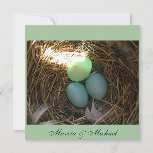 Carte OEufs de bleuet trois fois (Devant)