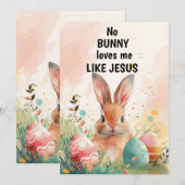 Carte Œufs de Lapin, Aucun lapin ne m'aime comme J (Devant / Derrière)