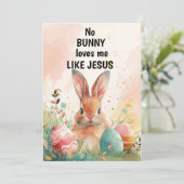 Carte Œufs de Lapin, Aucun lapin ne m'aime comme J (Debout devant)