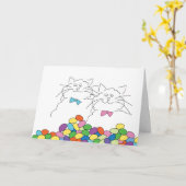 Carte Œufs de Pâques (Fleur jaune)