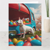 Carte Oeufs de Pâques Bull Terrier (Devant)