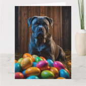 Carte Œufs de Pâques Cane Corso (Devant)
