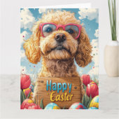 Carte Œufs de Pâques Cocker Spaniel  (Devant)