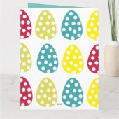Carte Œufs de Pâques Colorés (Dos)