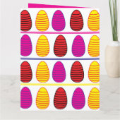 Carte Œufs de Pâques Colorés (Dos)