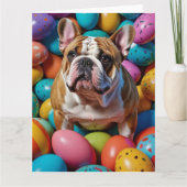 Carte OEufs de Pâques de Bulldog (Devant)