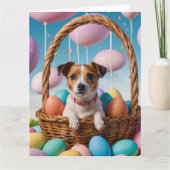 Carte Œufs de Pâques de Jack Russell (Devant)