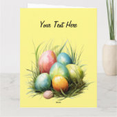 Carte Oeufs de Pâques et lapin de Pâques (Dos)