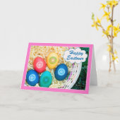 Carte OEufs de Pâques interconfessionnels de Pâques avec (Fleur jaune)