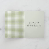 Carte Oeufs De Pâques Sur En vichy (Intérieur)